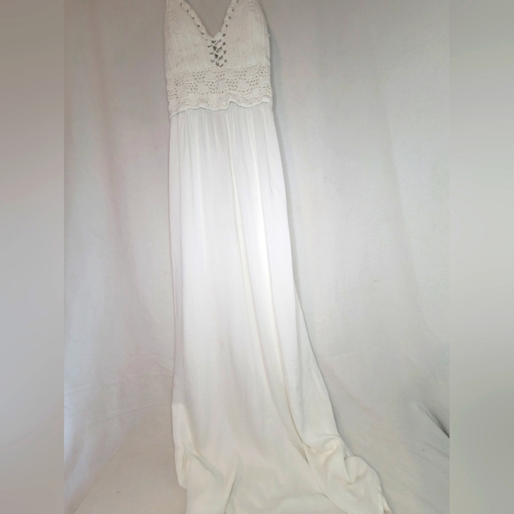 Cotten crochet top dress
